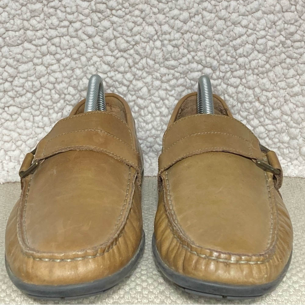 Giorgio Brutini Men's Tan Leather Slip On Casual Comfortable Loafers Shoes SZ 9M - Picture 3 of 11